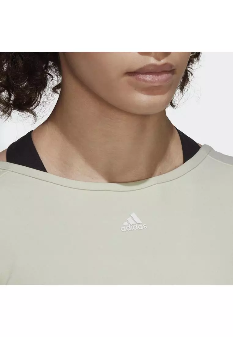 Adidas open back top discount