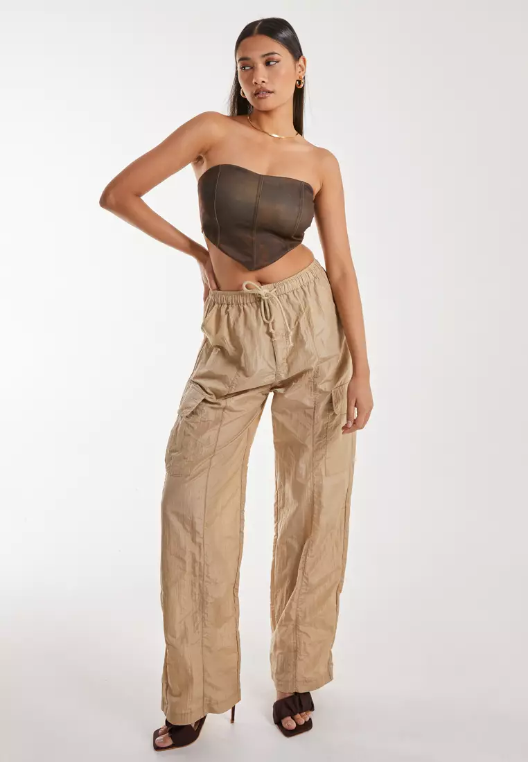 Pink Vanilla Chocolate Watermark Seam Corset Top