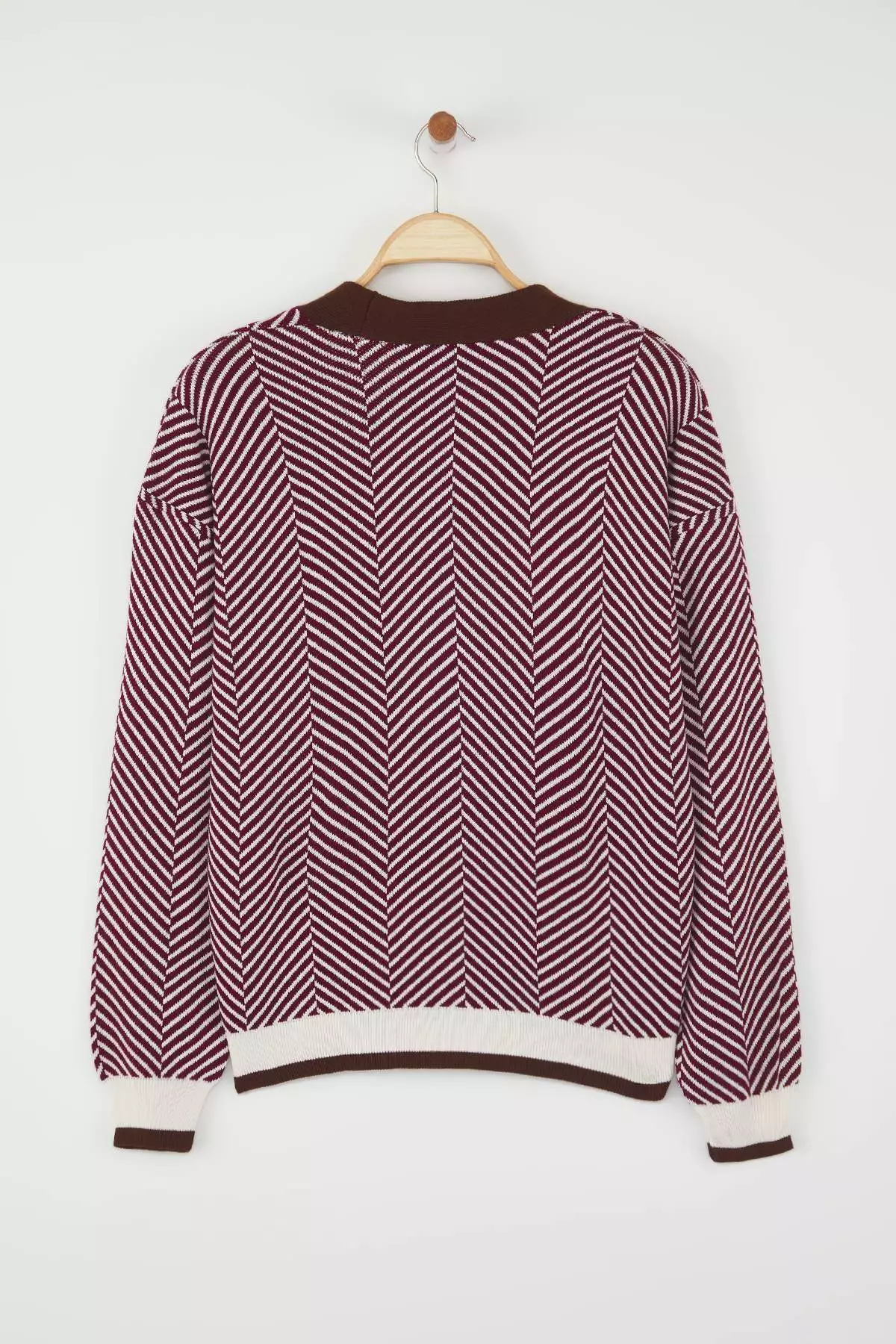 Brown Wide Fit Knitwear Cardigan