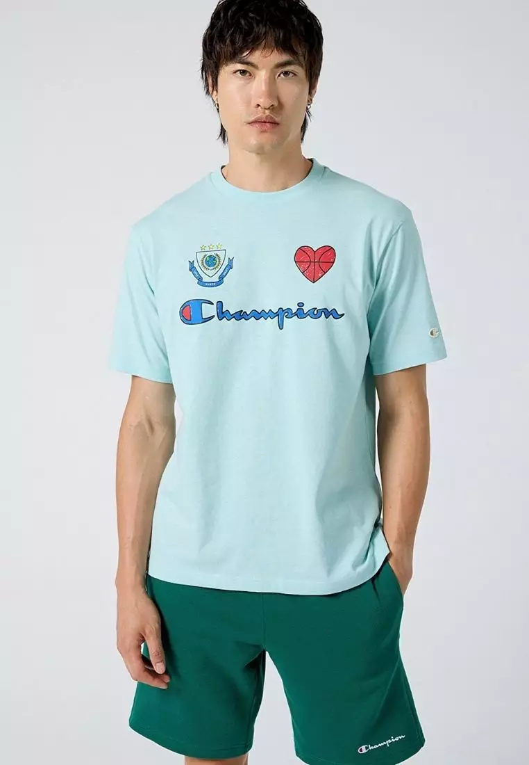 Label-Printed Crewneck T-Shirt