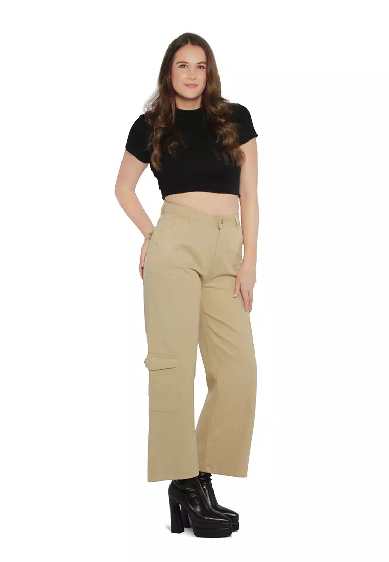 Black Crew Neck Rib Knit Top