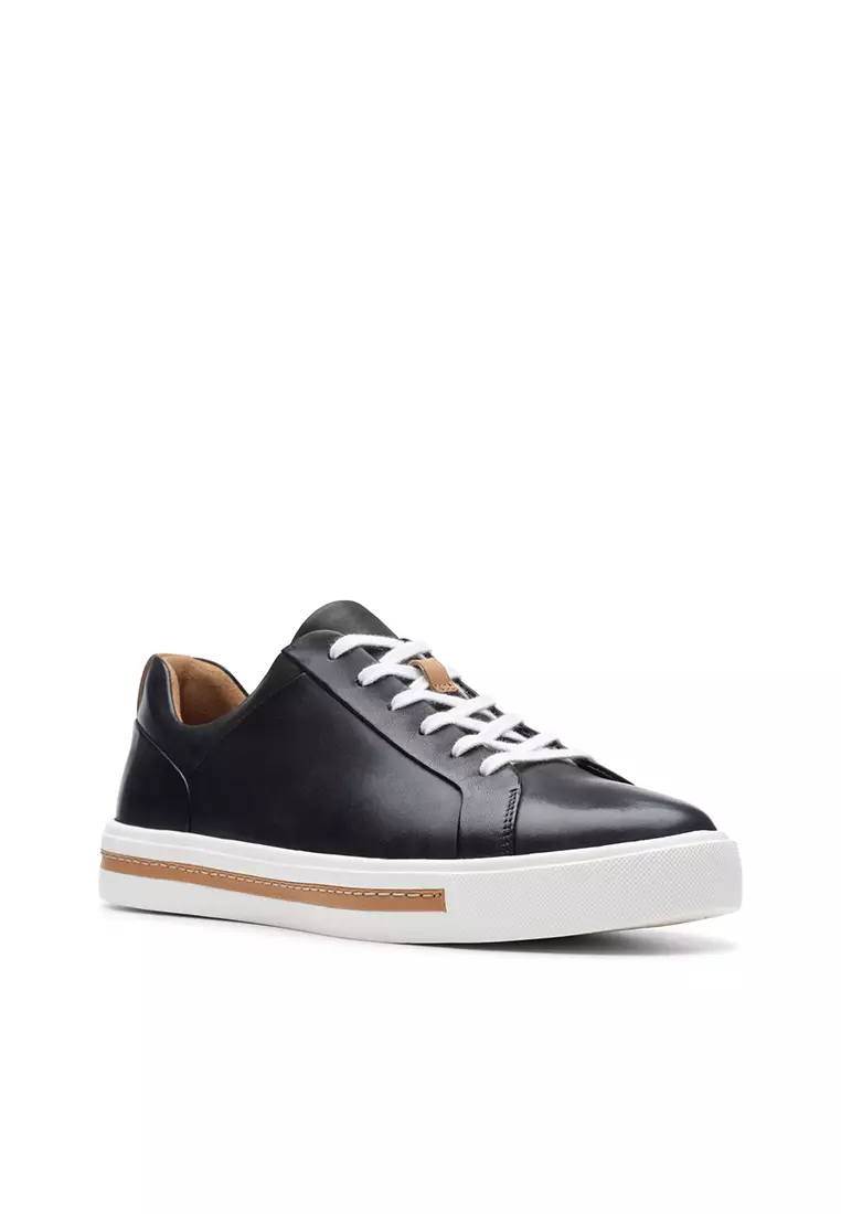 Un Maui Lace Black Leather Womens Sport Shoes