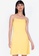 ZALORA BASICS yellow Straight Neck Cami Dress 8C5DCAA25D752FGS_1