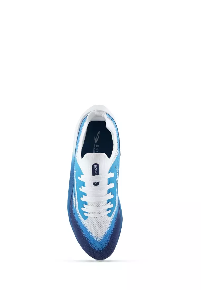 910 Nineten Haze Infiknit V2 Sepatu Lari - PUTIH/BIRU-MUDA/NAVY