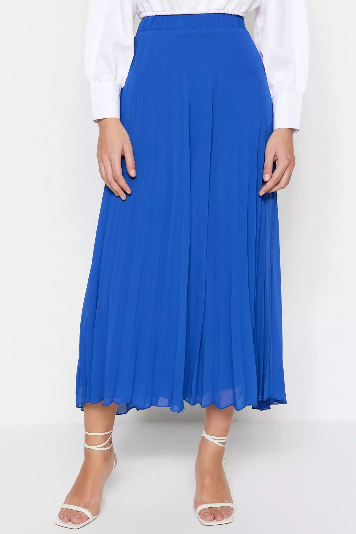 Elastic waist shop chiffon skirt