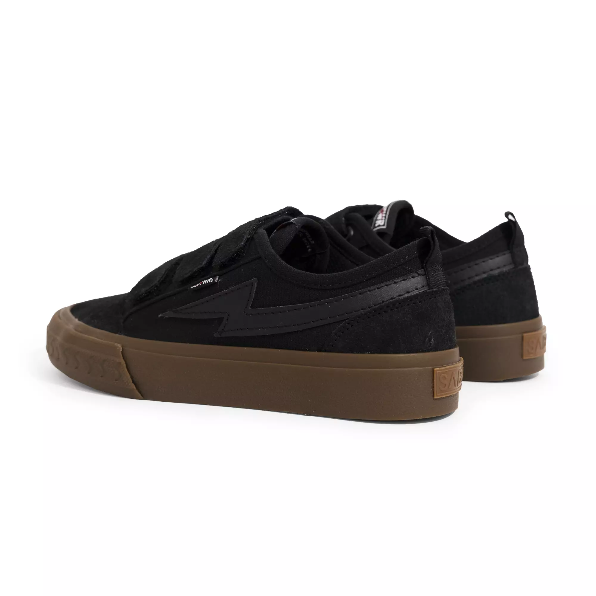 SABA Reno All Black Dark Gum - Sepatu Sneakers Pria Wanita