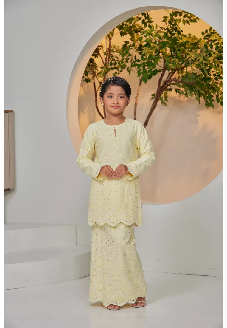 Kurung Moden Sulaman Kasih Evelyn For Kids