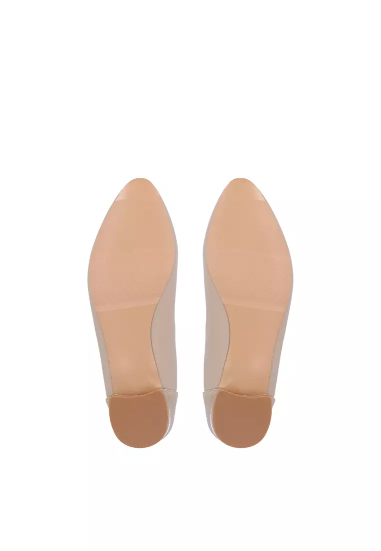 Khaki CR Talia Buckled Pumps