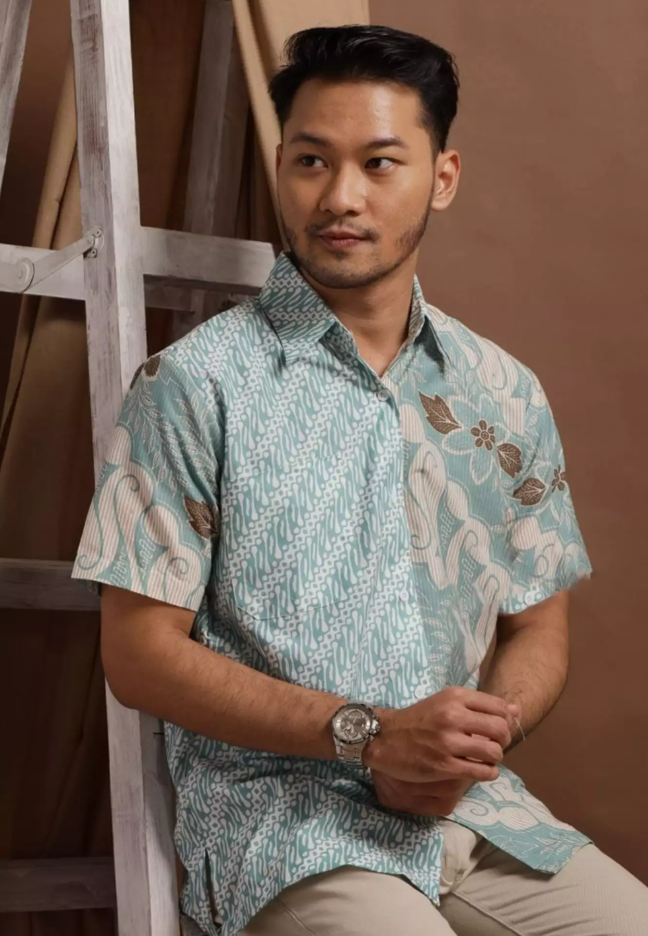 Sumitra Tosca Kemeja Batik Pria Premium Elegant Lengan Pendek B.K