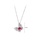 Glamorousky white 925 Sterling Silver Fashion and Elegant Butterfly Rose Red Cubic Zirconia Pendant with Necklace 67BB6ACC8CD680GS_2