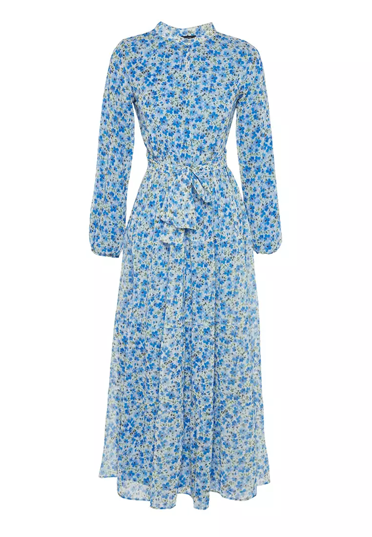 Floral Chiffon Maxi Dress