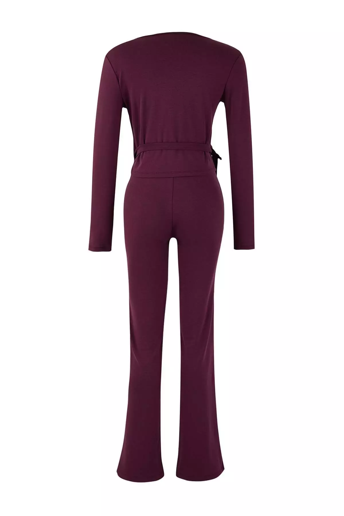 Plum Double Breasted Closure Bodycon Long Sleeve Flexible Knitted Bottom-Top Set Twoaw26Au29