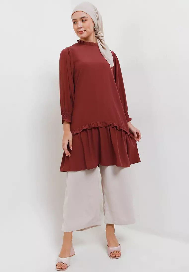 MFMW Natpoly Tunik Merah Bata