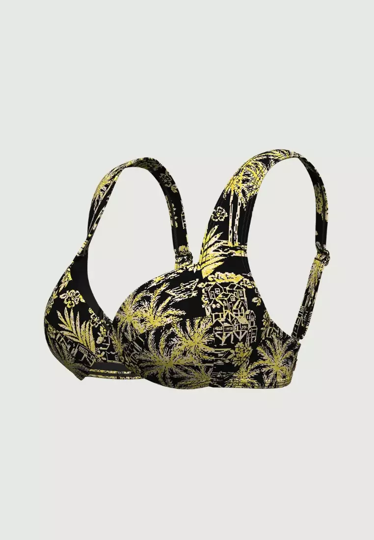 Tropadelic Days Black Plus Cup Bikini Top