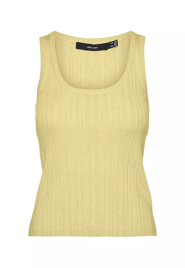 Stephanie Rib Sleeveless U-Neck Top