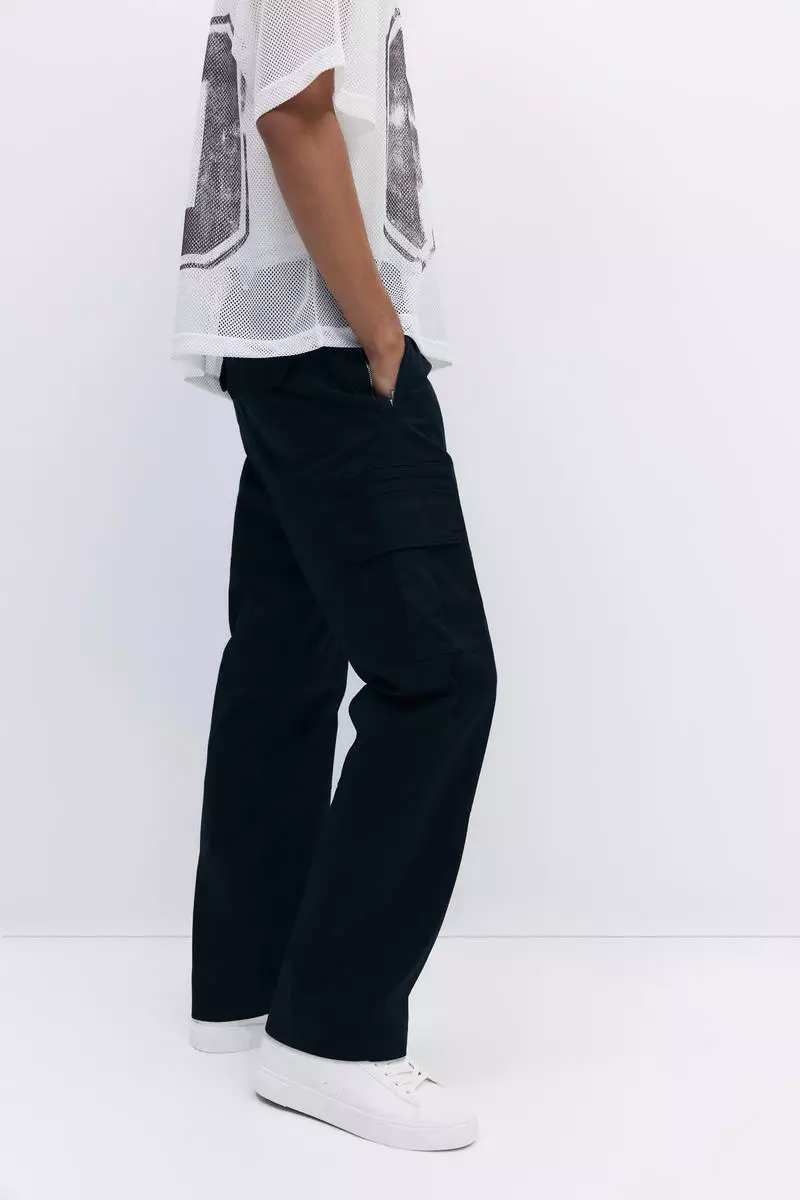 Regular Fit twill cargo trousers
