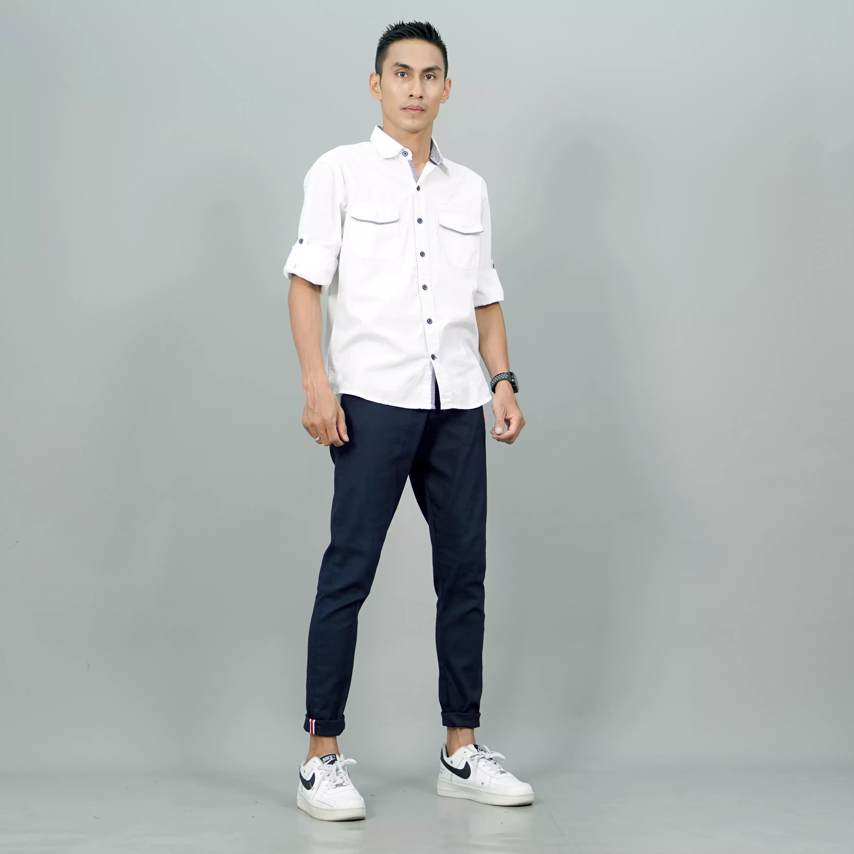 Okechuku JAVIER Celana Panjang Pria Celana Chinos Pria Chino Pants - NAVY