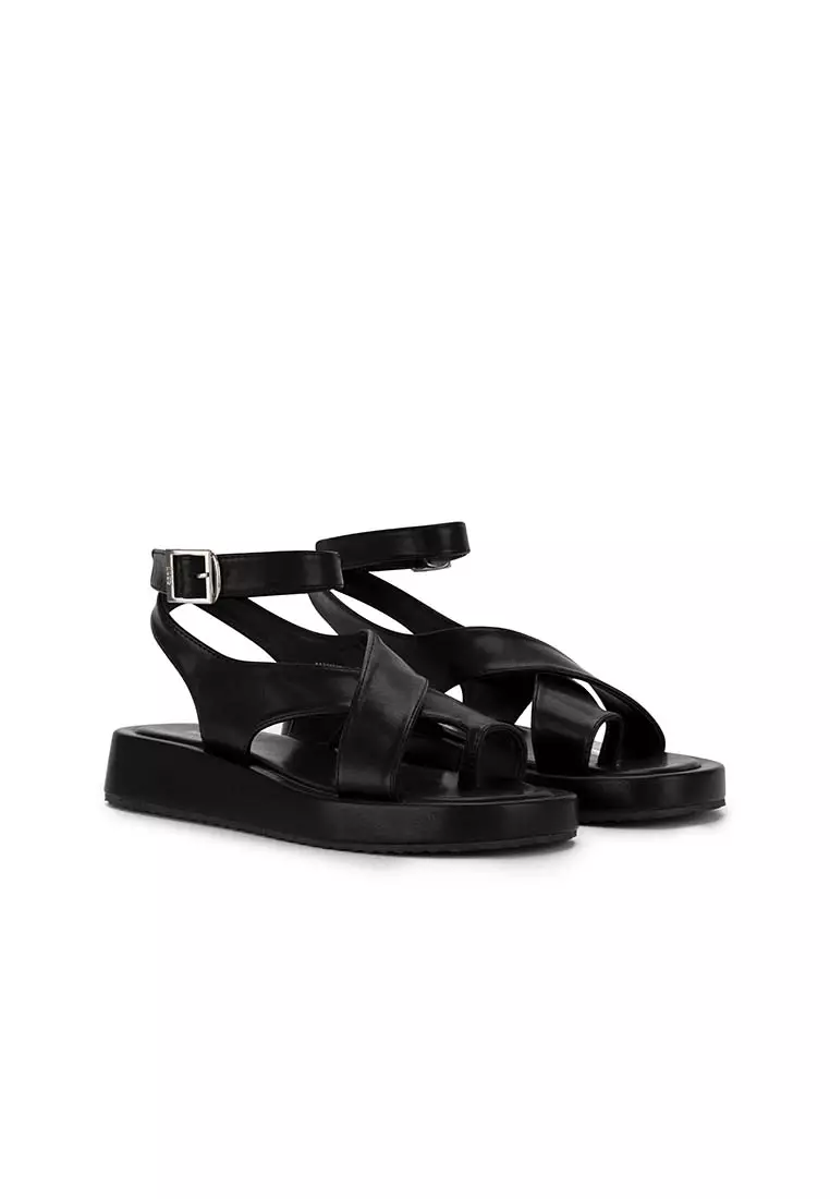 Buy Nose STRAPPY THONG LOW HEEL WEDGE SANDAL Online | ZALORA Malaysia