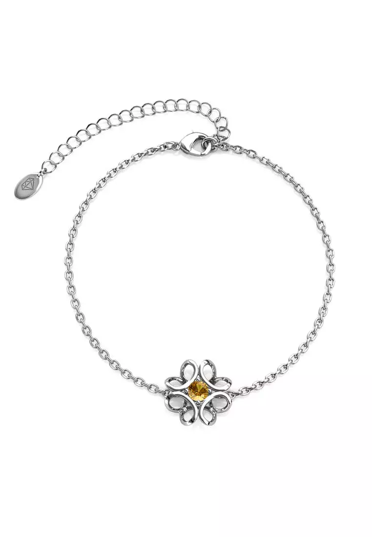 Daffodil Bracelet WG November- Gelang Crystal Swarovski by Her Jewellery