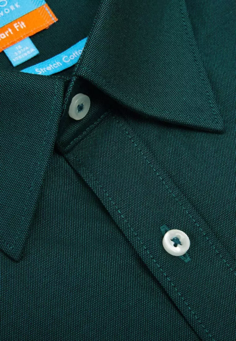 Non-Iron Cotton Stretch Smart Fit Oxford Shirt