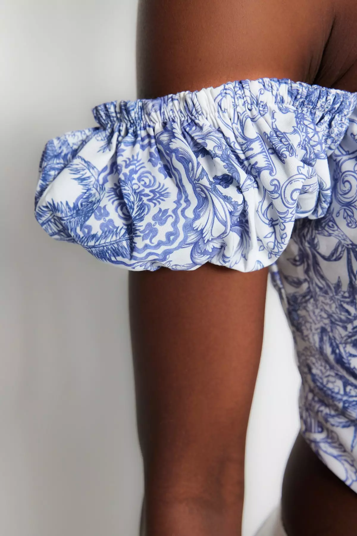 Corset Detailed Poplin Floral Bustier Top