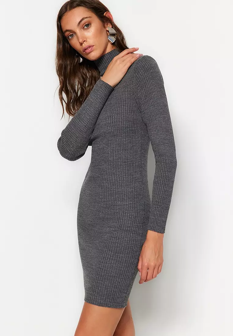 Buy Trendyol Mock Neck Knit Dress Online ZALORA Malaysia
