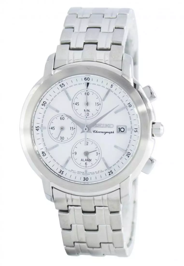 Jam Tangan Pria Seiko Original Garansi Resmi Strap Stainless Steel Silver SNAB75 SNAB75P1 silver