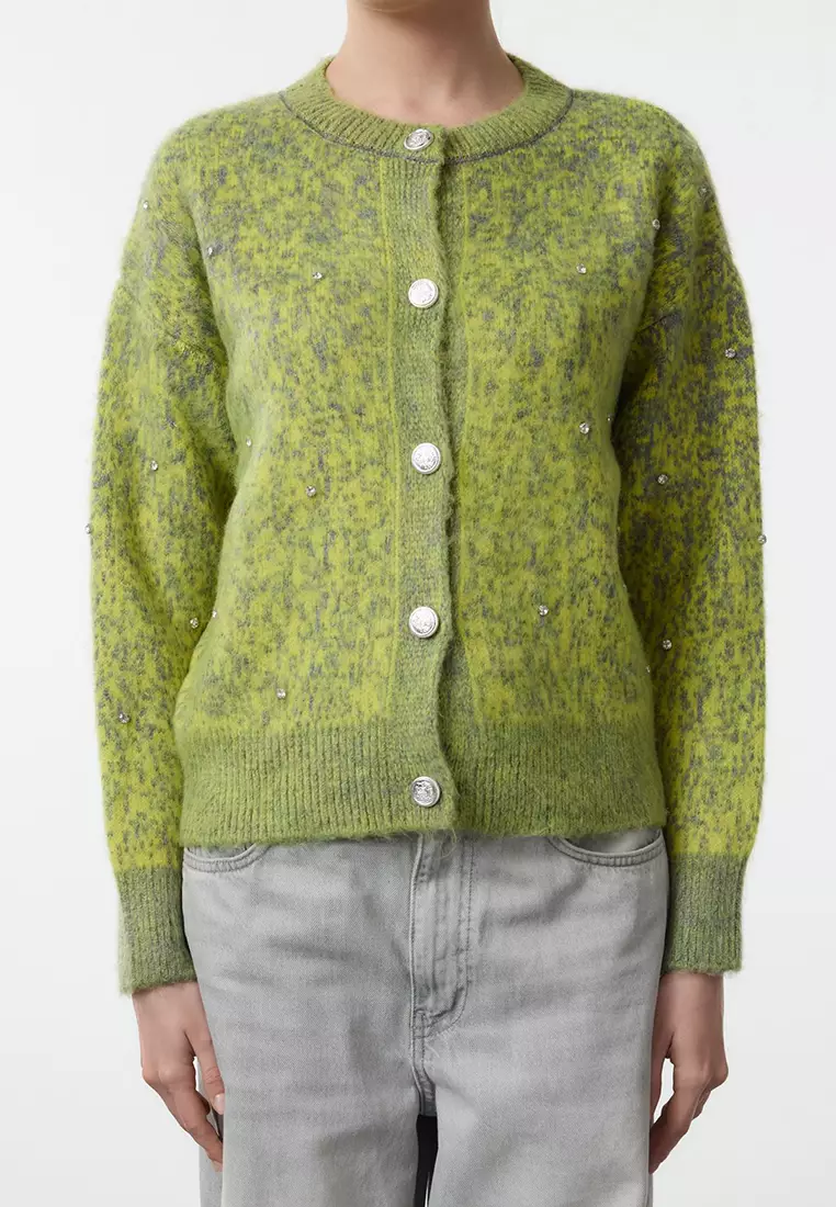 Gray Soft Textured Patterned Knitwear Cardigan TWOAW25HI00185