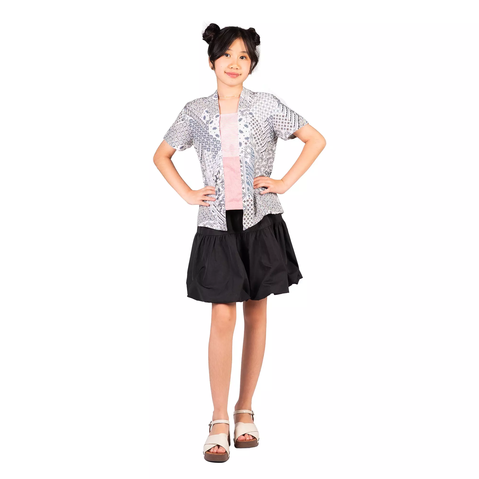 Blouse Batik Anak Perempuan - Bhatara Batik Cerita - Atasan Batik Modern Lengan Pendek