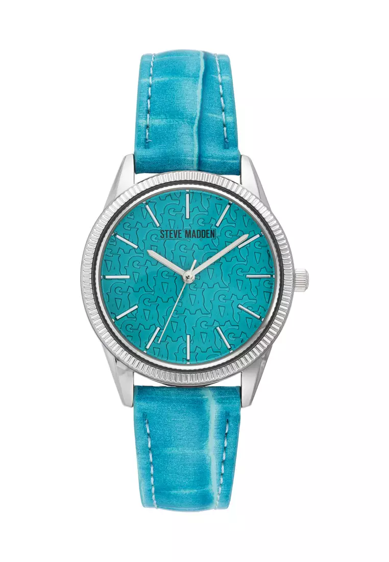 Buy Steve Madden Steve Madden Elegant Embossed Watch Torquoise 2024
