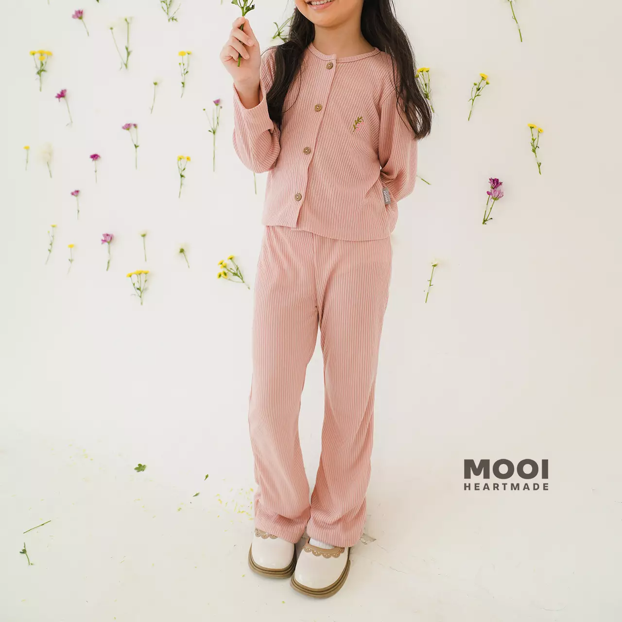 Mooi Celana Panjang Anak Perempuan Elora Pants - Pink Rose
