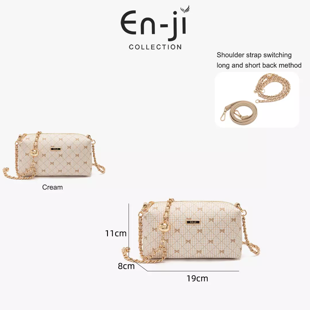 En-ji Kimran Slingbag Wanita Warna Cream