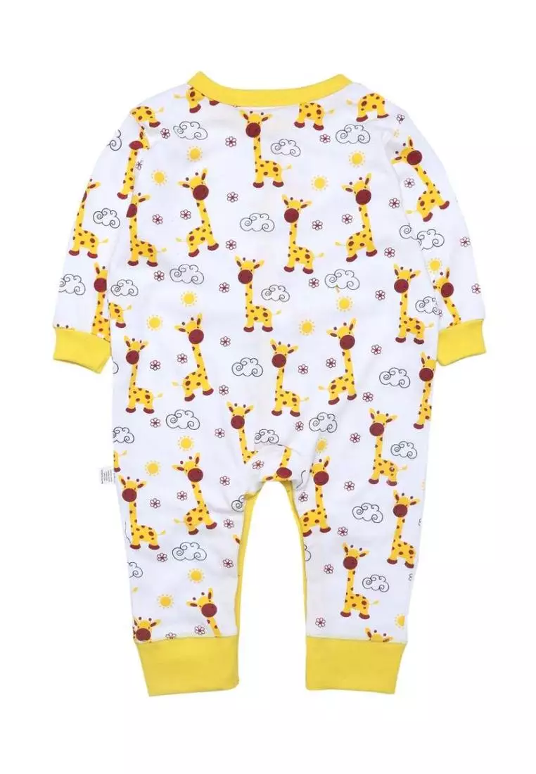 Pink Giraffe Baby Girl Sleeveless Romper (0–18M)