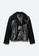 SISLEY black Oversized fit biker jacket A81E7AA9C71214GS_2