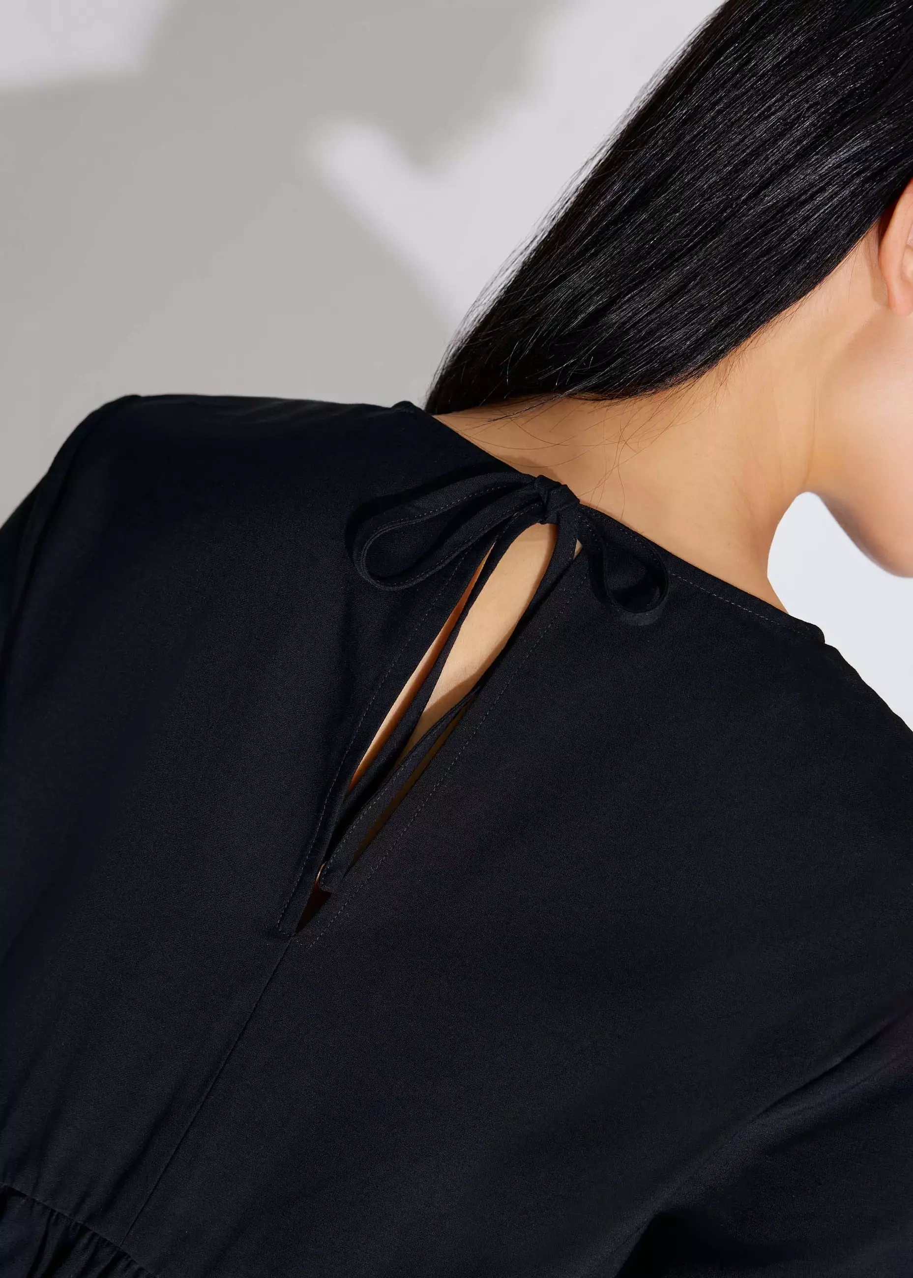 Atasan Wanita - Round Neck Peplum Shell Top