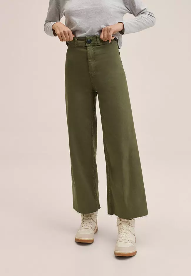 Teens Cropped Wide-Leg Jeans