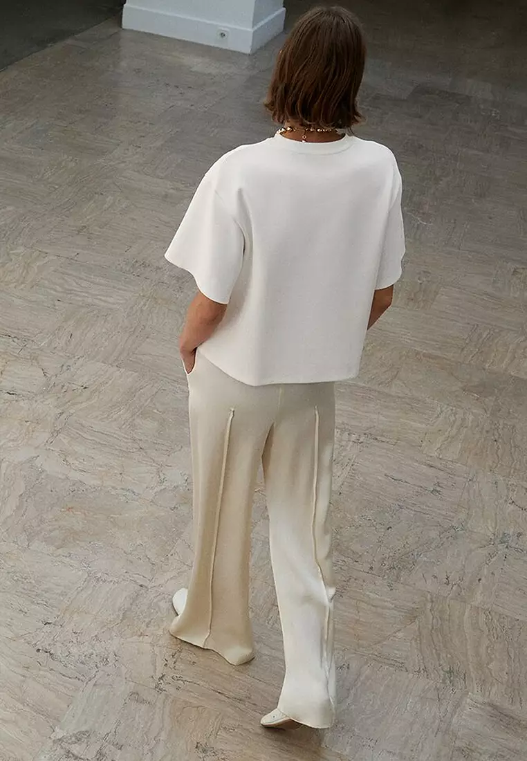 Satin Trousers With Side Openings