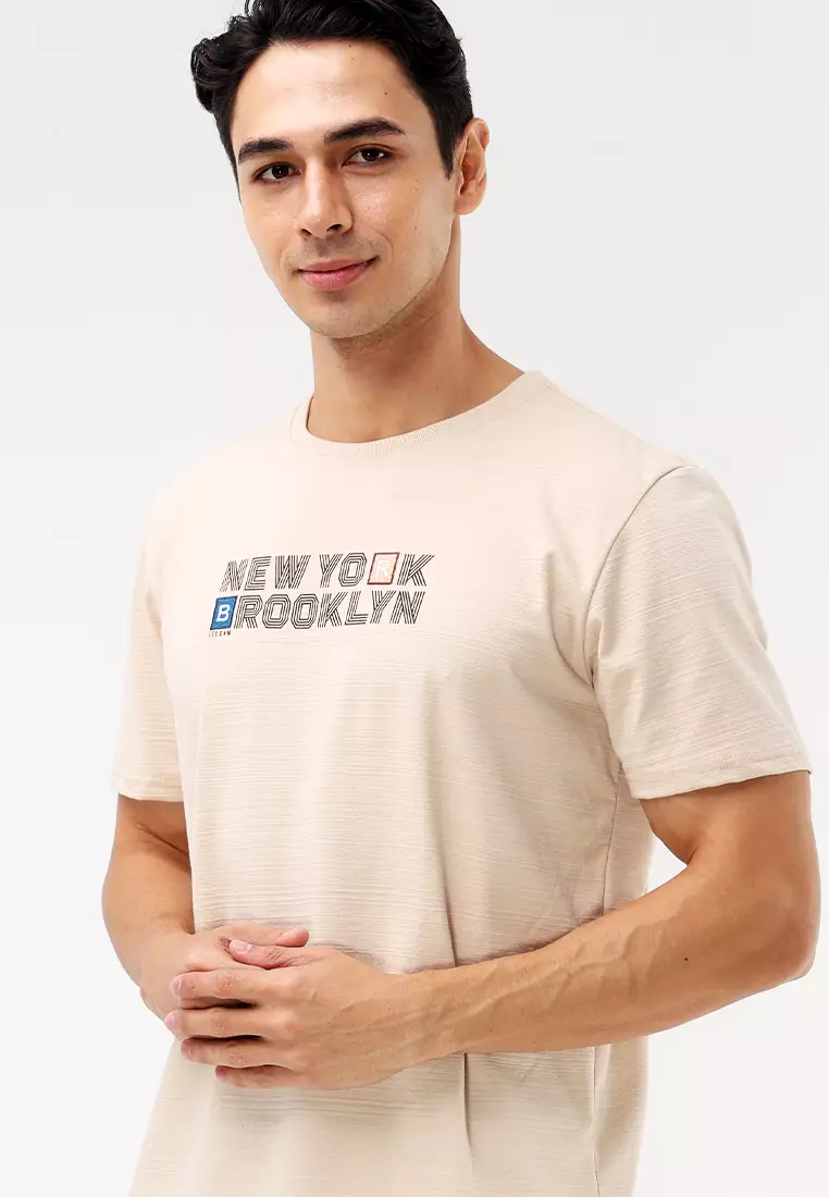 Round Neck Crazyline Short Sleeves T-Shirt