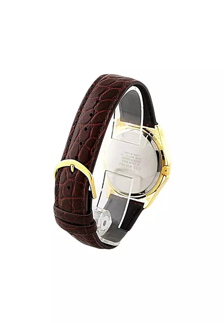 Couple Analog Watch MTP/LTP-1183Q-9A Brown Leather Strap