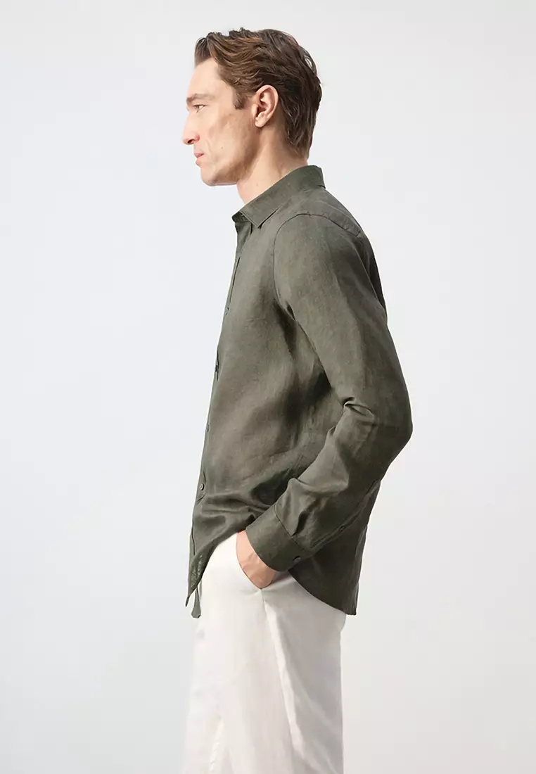 Regular-Fit 100% Linen Shirt