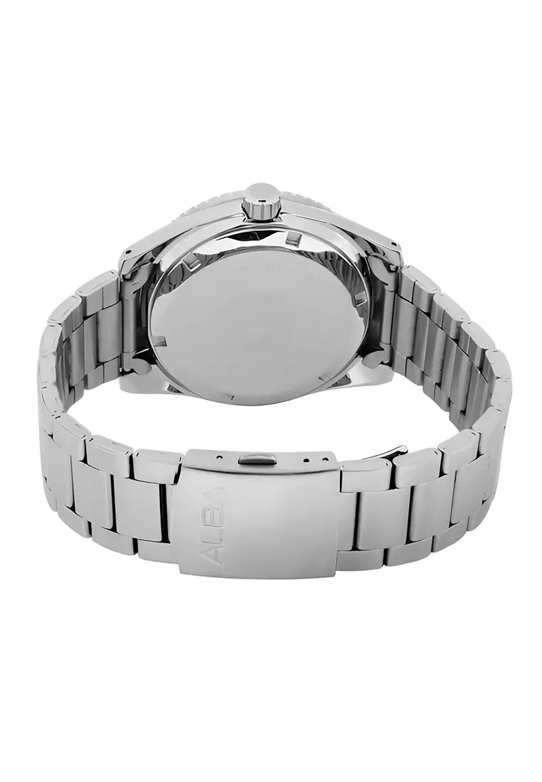 Alba AL4437X1 - Jam Tangan Automatic Pria - Silver Green - Stainless Steel