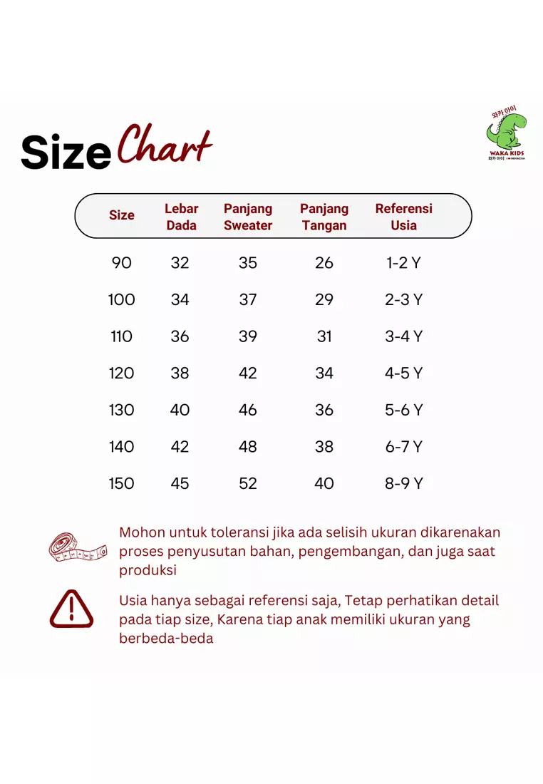 Wakakids Sweater Crewneck Anak Laki Laki dan Perempuan Motif Indifferent Earth Tone 4434 Venrz Khaki