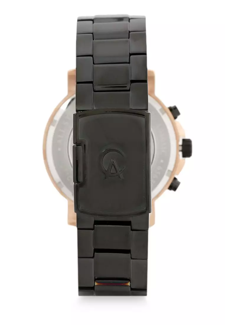 Alexandre Christie Jam Tangan Pria - Black Rosegold - Stainless Steel - 6563 MCBBRBA
