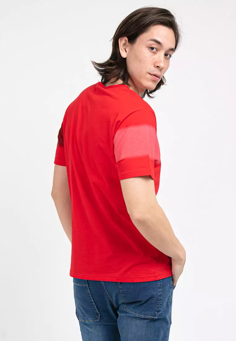 Forest Stretchable Cotton 3D Effects Round Neck Tee Men