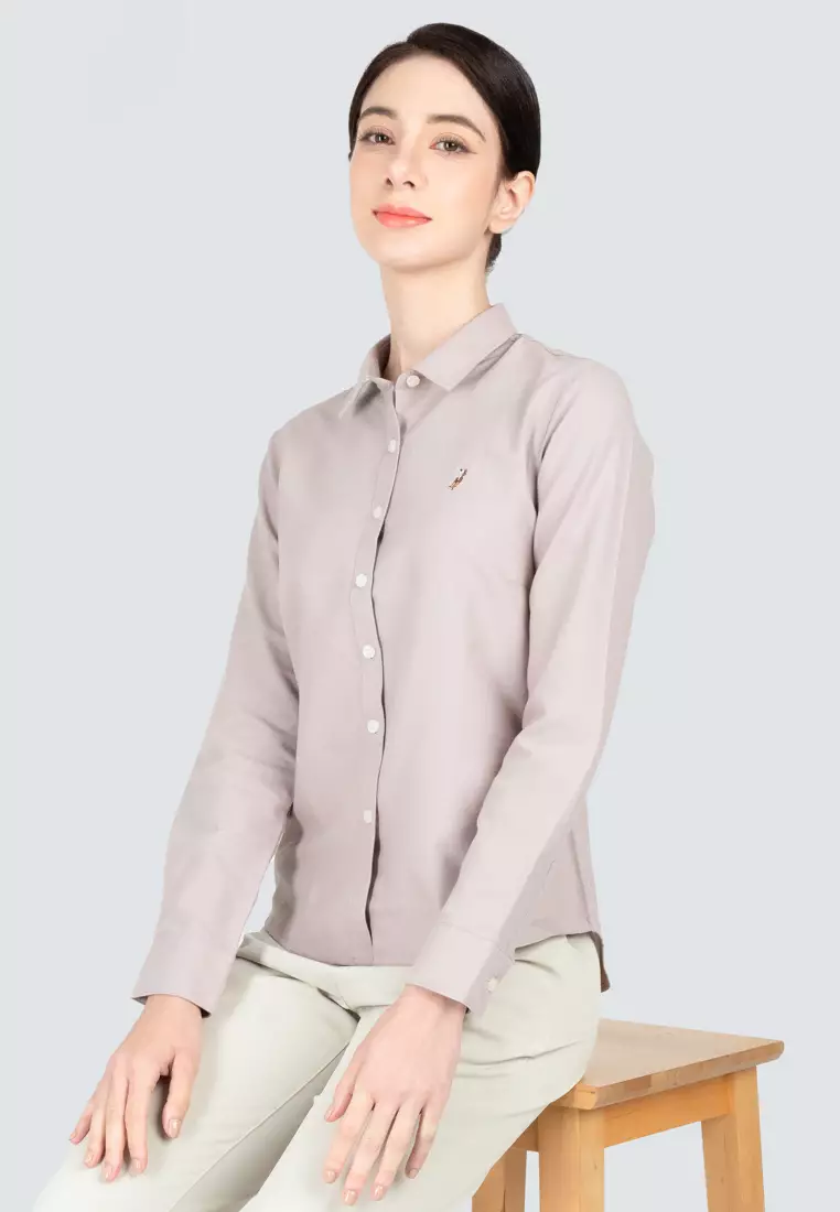 Polo Haus - Women’s Oxford Long Sleeve Shirt P0125-WBWLS001