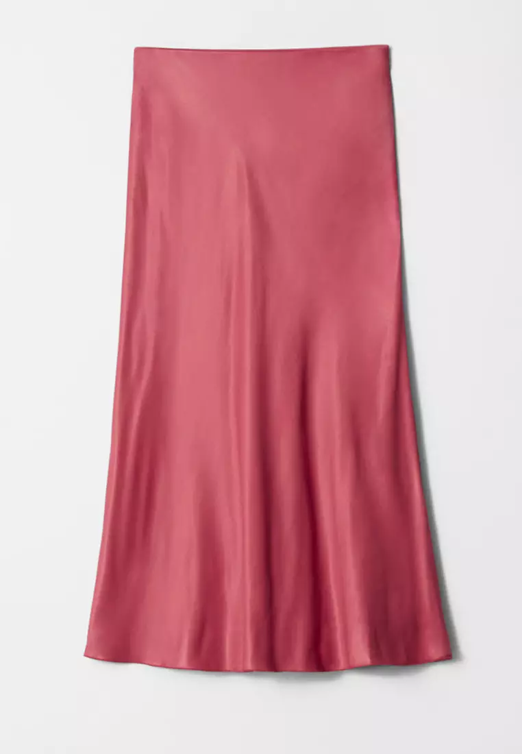 Satin Midi Skirt