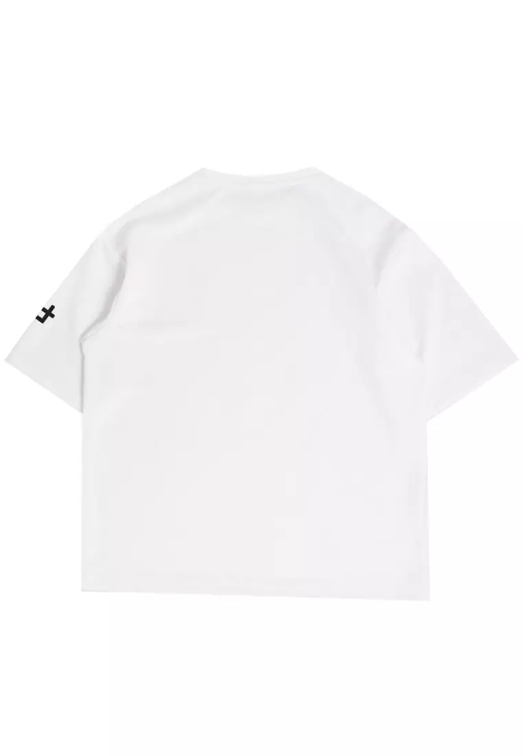 MTP61 kaos rohani oversize bahan tebal scuba faith over fear putih