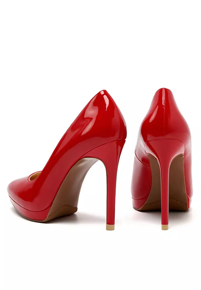 11CM Faux Patent Leather Pointed High Heel Shoes HZL0070