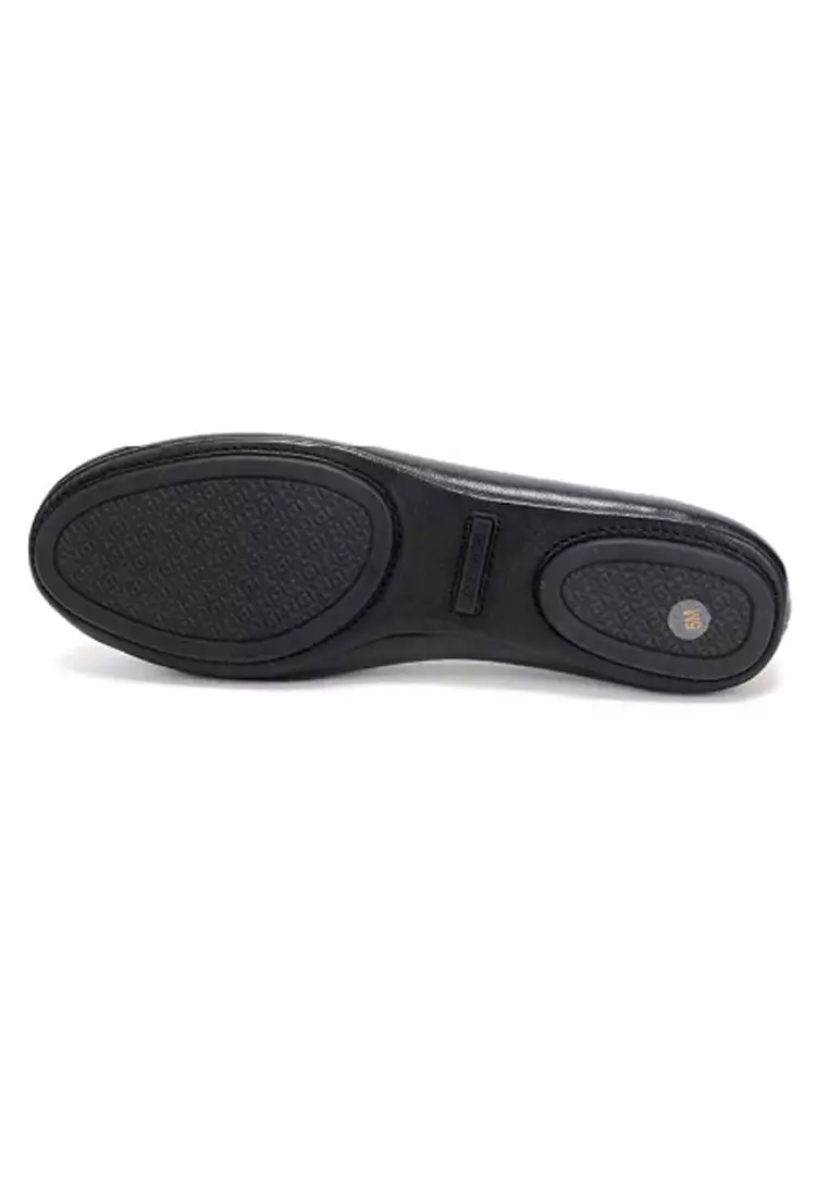 Leather women's flat shoes 49350-006