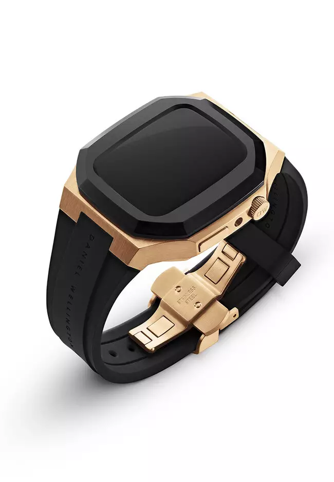 Switch Rose Gold 40mm - Smartwatch case for Apple watch series 4, 5, 6 & SE - Stainless steel case with rubber strap -DW OFFICIAL